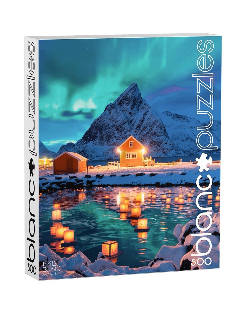 500-Piece Northern Lights Winter Lanterns Jigsaw Puzzle